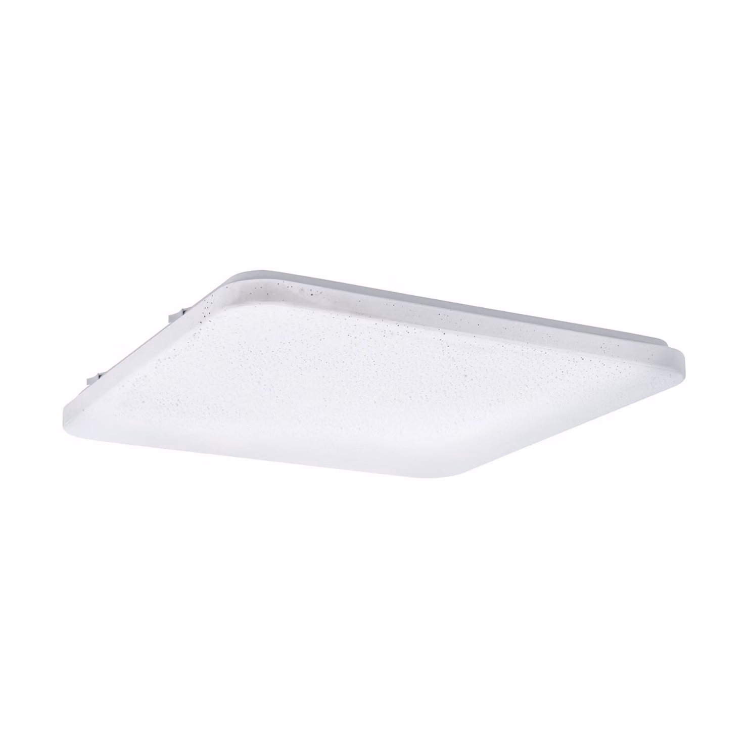 EGLO Plafoniera LED Frania-S, lampada da parete a 1 luce bianca, lampada da soffitto con effetto cristallo in acciaio e plastica, lampada da soggiorno, lampada da cucina, 53 cm
