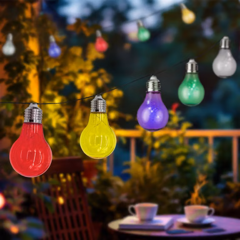 1.01 Fata solare con 10 lampadine LED - lunghezza circa 180 cm - decorazione luminosa per feste