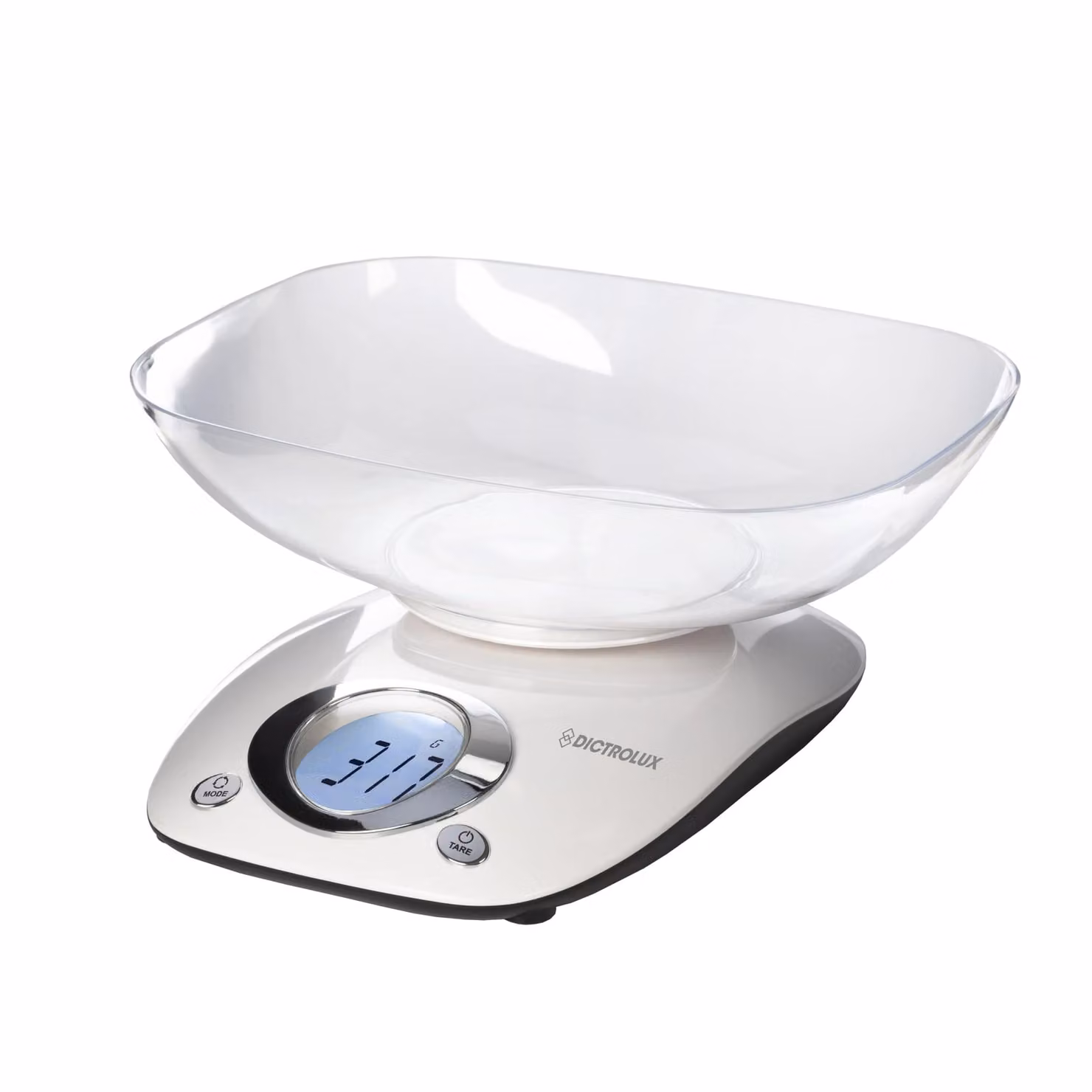 Bilancia da cucina digitale Dictrolux bianca con display e funzione tara, portata 5 kg