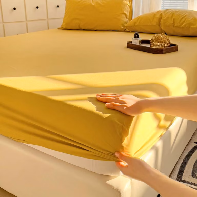 Coprimaterasso per letto contenitore 120 x 200 cm, colore curcuma