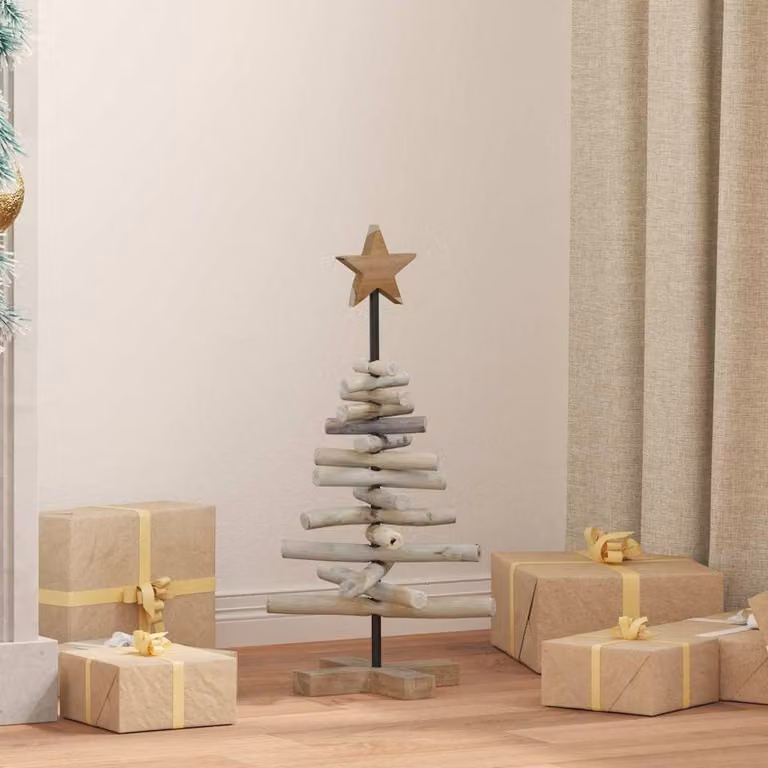 Maison Exclusive - Albero di Natale marrone, 60 cm, in legno massello di teak