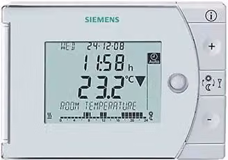 Cronotermostato digitale giornaliero Siemens REV13 bianco in plastica