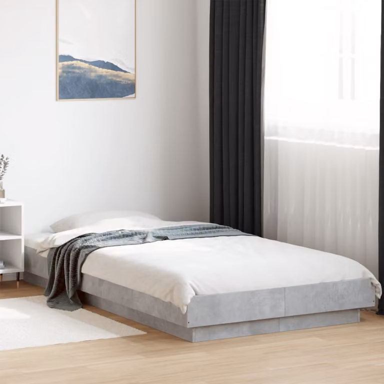 vidaXL Giroletto moderno in legno multistrato grigio, L/P/H: 90 x 190 x 23 cm