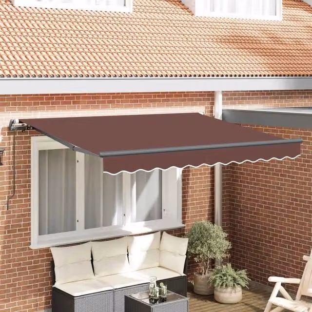 Tenda retrattile Marrone 350 x 200 cm Tessuto 3329676
