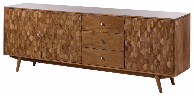 MASSIVMOEBEL24 | MOSAYK #109 credenza in legno di acacia laccato / natur 210x42x75