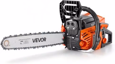 Troncatrice a Benzina VEVOR da 457,2 mm con Motore a 2 Tempi da 52 cc e 2 kW, Arancione, per Tagliare Legno, Potare e Disboscare