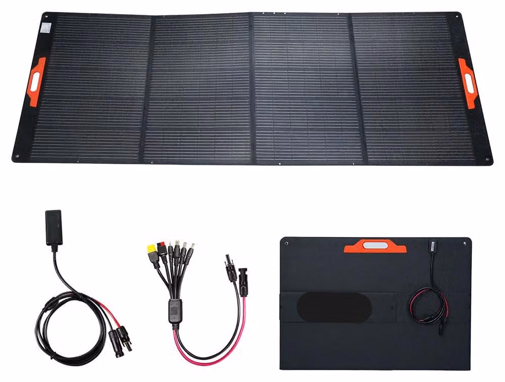 Pannello solare pieghevole da 400W - Pannello solare monocristallino portatile con grado di protezione IP67 (resistente all'acqua)