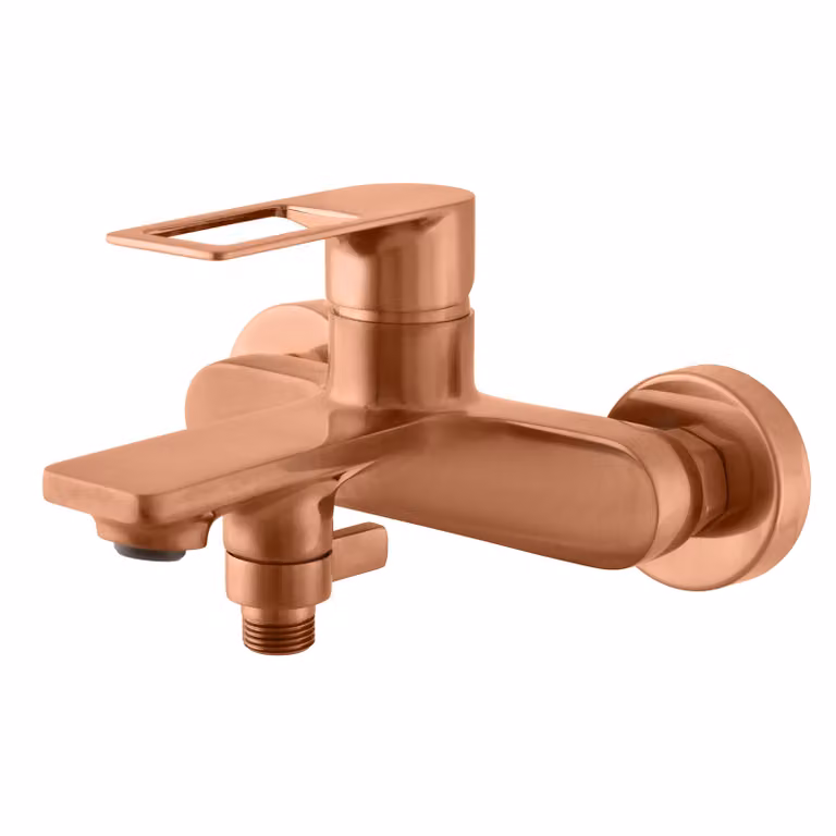 Slezák-RAV Miscelatore per bagno NIL - rosa dorato - spazzolato, Colore: ROSA ORO - spazzolato , Finitura superficiale: PVD, Dimensione: 150 mm