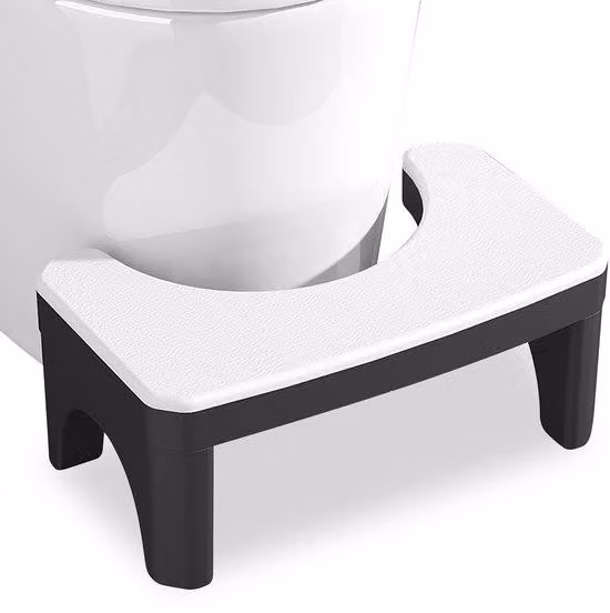 Uniqoos®: Sgabello per il water – compatto, multifunzionale, con superficie antiscivolo, salvaspazio e facile da pulire, favorisce una posizione naturale quando si utilizza il water