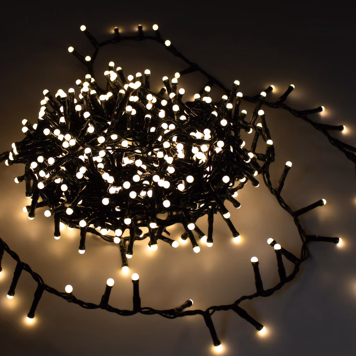 3.06 luci fiabesche a LED bianco caldo / bianco tenue - 500 LED / 11 m - scintillio compatto 8 funzioni e timer