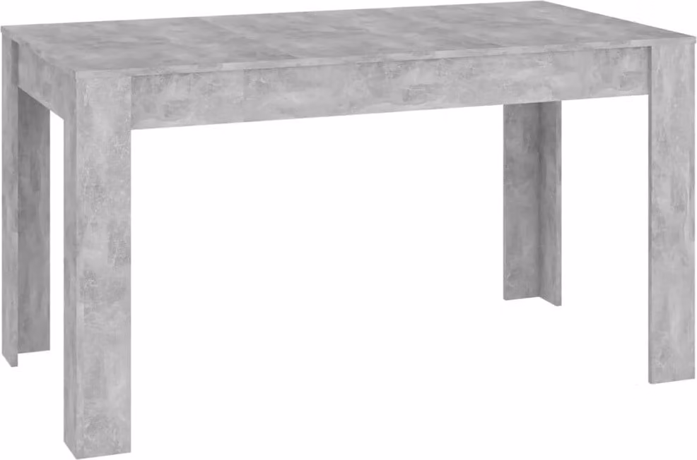 Tavolo da Pranzo Grigio Cemento 140x74,5x76cm Legno Multistrato