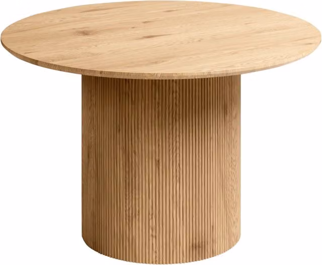 Tavolo da pranzo con piano in MDF marrone chiaro ⌀ 120 cm con base a piedistallo Mobili da sala da pranzo moderni