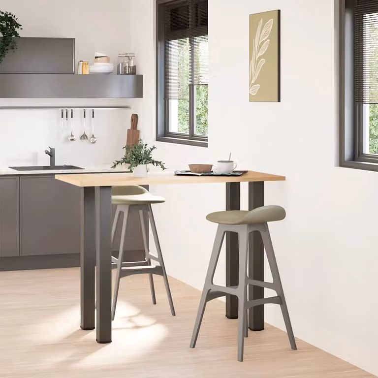 vidaXL Gambe per tavolo da bar 4 pz Antracite 100-102 cm Acciaio