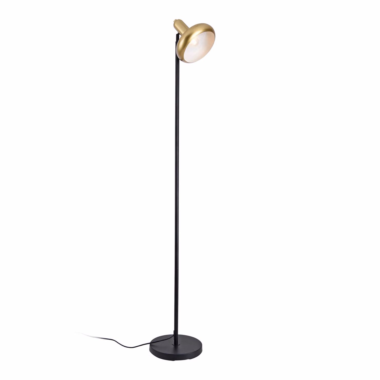 Lampada da terra 'Namsos' E27 in metallo nero/oro