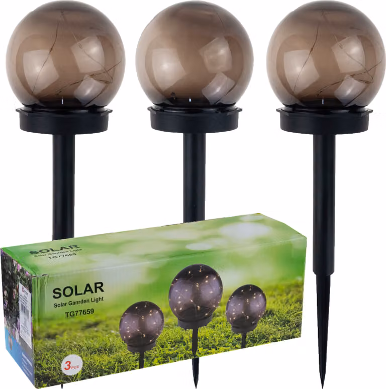 Lampade solari a led 3pz. Palle alimentate Palo Lampada Solare Set Sensore