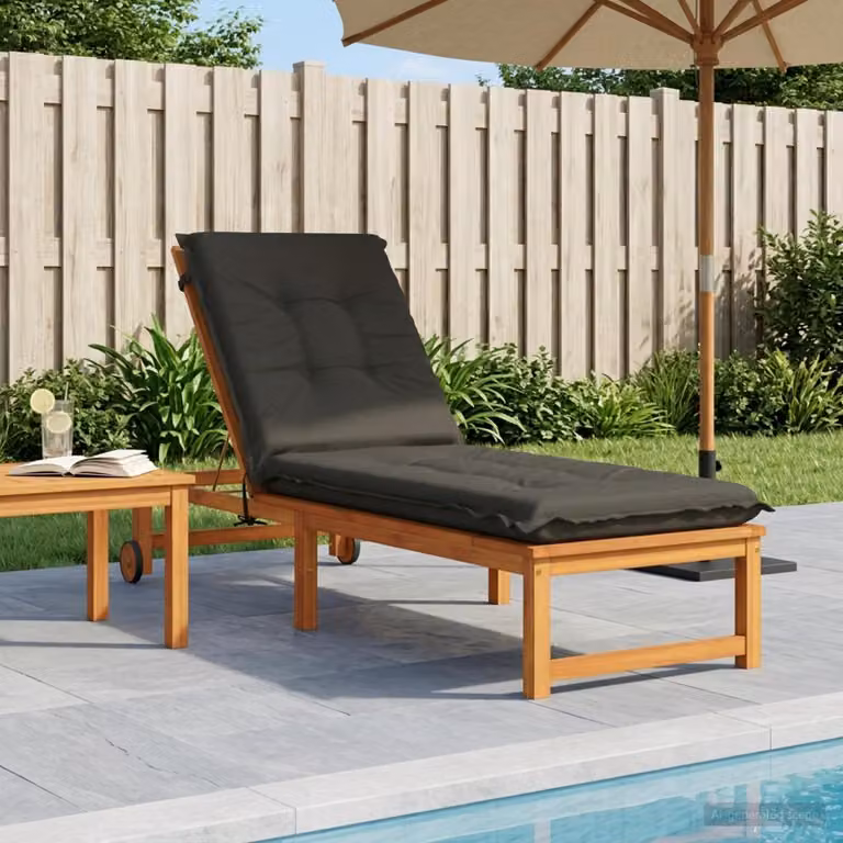 vidaXL Cuscino per Lettino GEMERT 100% Poliestere Antracite