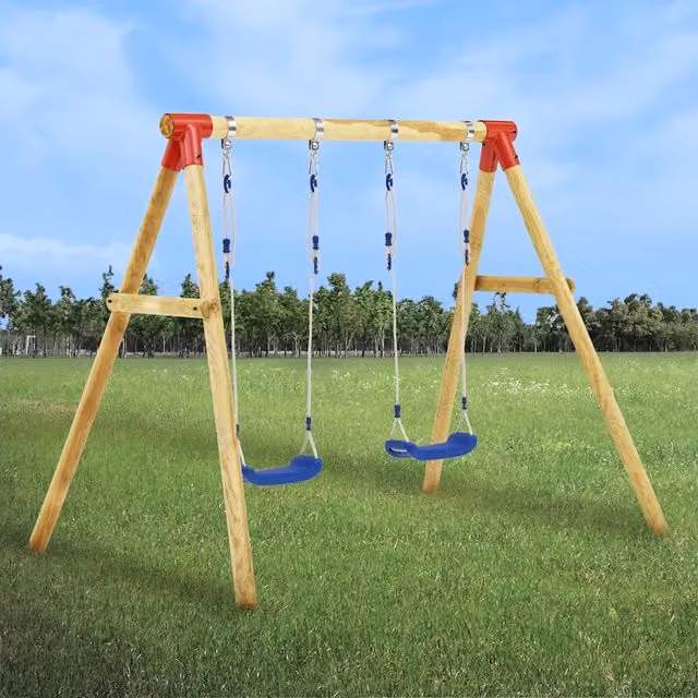 Set Altalena da Giardino vidaXL in Legno di Pino Multicolore L: 230 cm, P: 130 cm, H: 166 cm