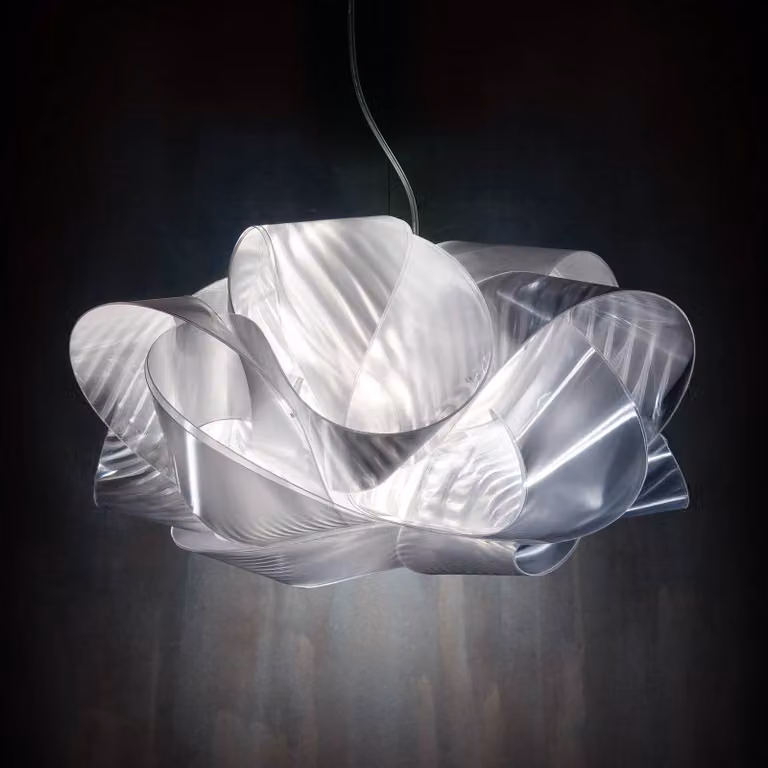 Slamp Lampada a sospensione Fabula, dimmerabile, Chiaro / Trasparente, Soggiorno / Sala da pranzo, Plastica, Design, Lampada a sospensione