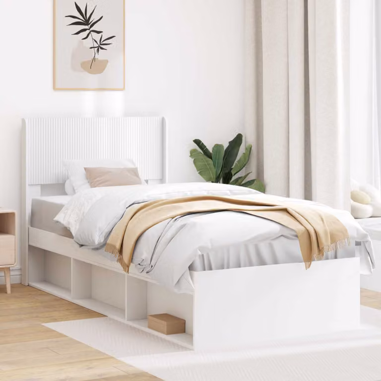 Testiera Letto Moderna vidaXL in Legno MDF Bianco