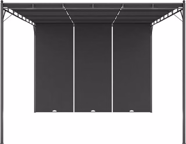 Gazebo | Pergolato da Giardino con Tenda Laterale 4x3x2,25 m Antracite