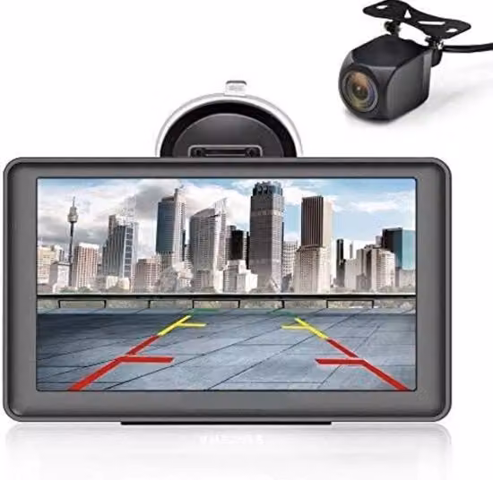 Retrocamera di parcheggio con sensori e tecnologia Bluetooth, colore nero