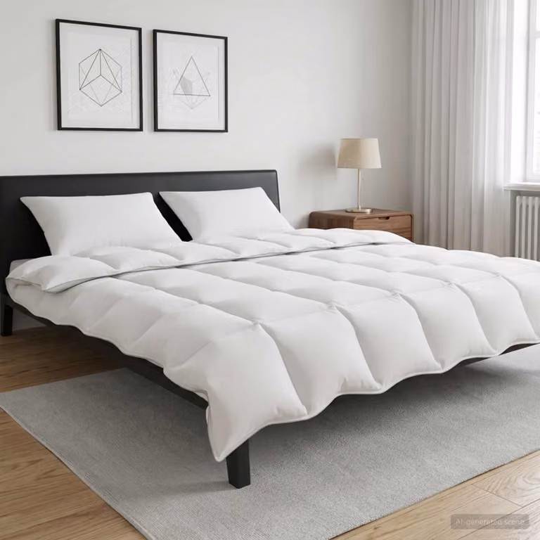 Set di 2 piumoni estivi vidaXL in fibra di bambù bianchi L 220 x L 260 cm 150 gsm