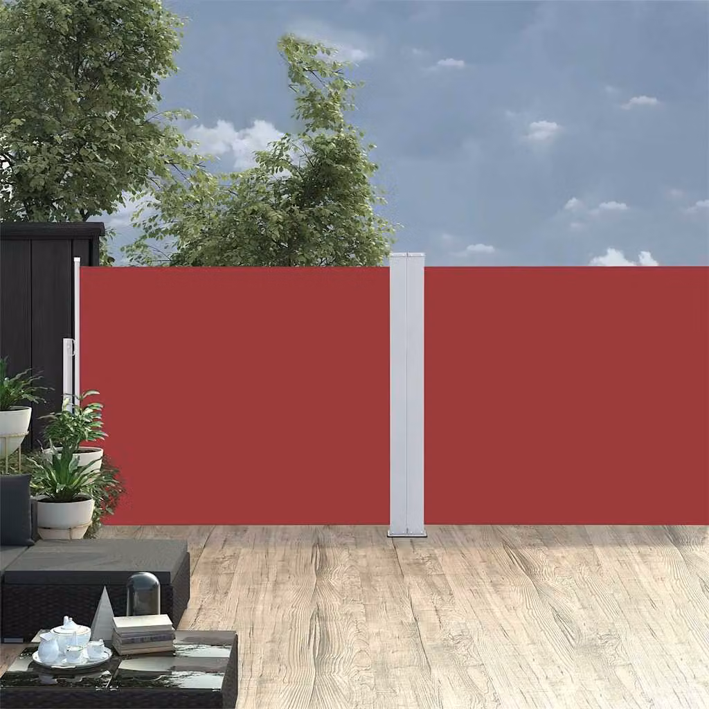 Maison Exclusive - Tenda da sole laterale estensibile 170x1200 cm, rossa