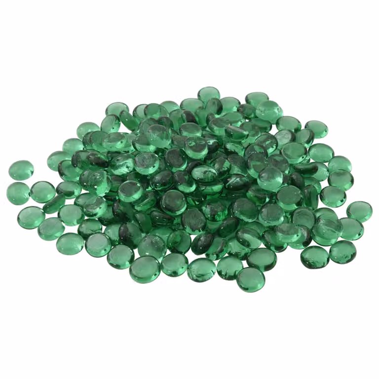 Perle di vetro rotonde vidaXL verde, dimensione 17-19 mm