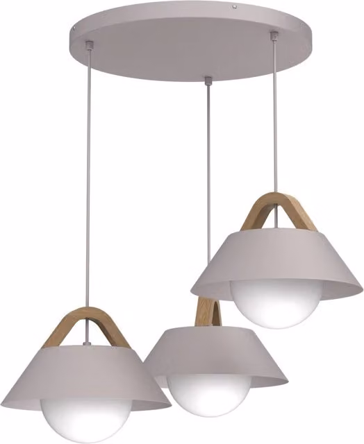 Lampada a sospensione Funda 3xE27 kashmir legno Luminex