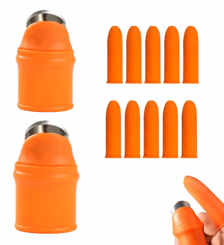 Omgoods - Set di 12 coltellini per pollice e dito, ideali per giardinaggio e raccolta