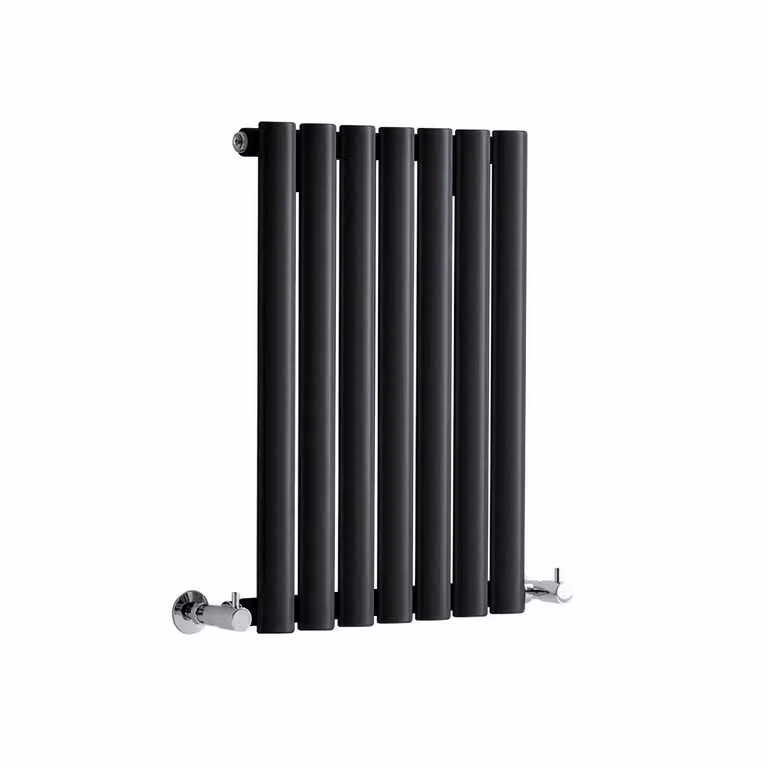 Radiatore di Design Orizzontale (Pannello Singolo) - 595mm x 413mm - Nero - Sterling Quinn by Hudson Reed