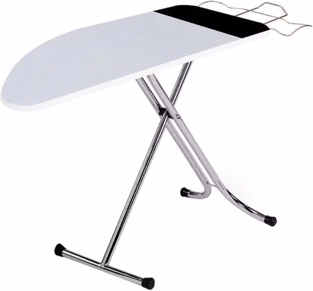 Asse da stiro con poggiaferro GIORDANOSHOP, regolabile in altezza, colore bianco, L: 125 cm, P: 48 cm
