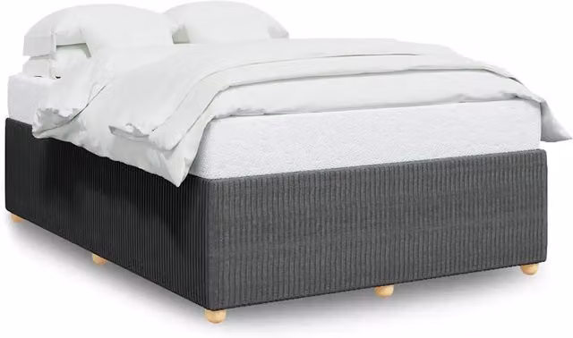 Letto matrimoniale | Letto per adulti | Giroletto senza Materasso Grigio Scuro 160x200 cm Tessuto