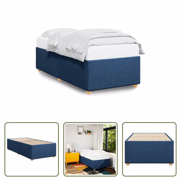 The Living Store Rete da letto blu 100x200 cm Tessuto