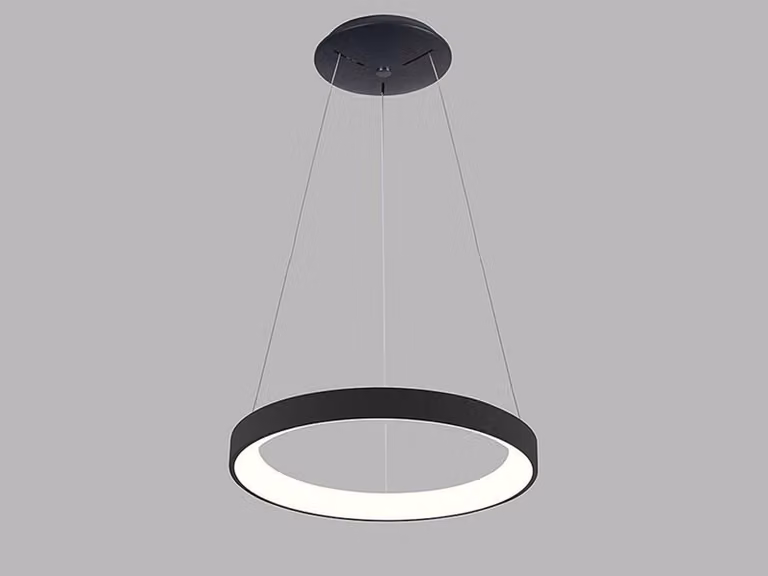 Lampadario LED dimmerabile BELLA SLIM P-Z CRI90, Variante: nero, Ø 480 mm, 38 W, 3000/4000 K, DALI