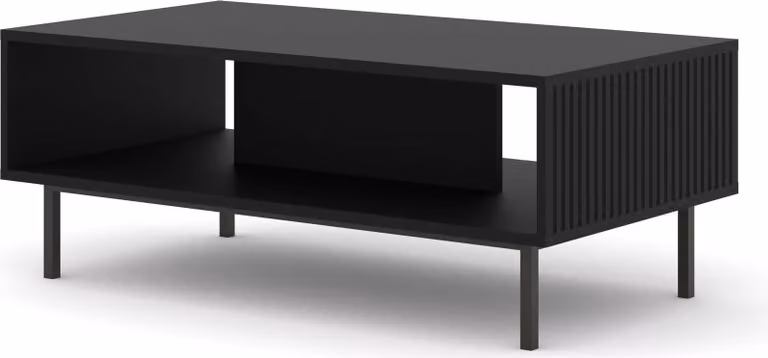 FURNLUX Tavolino Ravenna B Black 90cm / Colore principale: Nero / Dimensioni: 90 x 45 x 60 cm