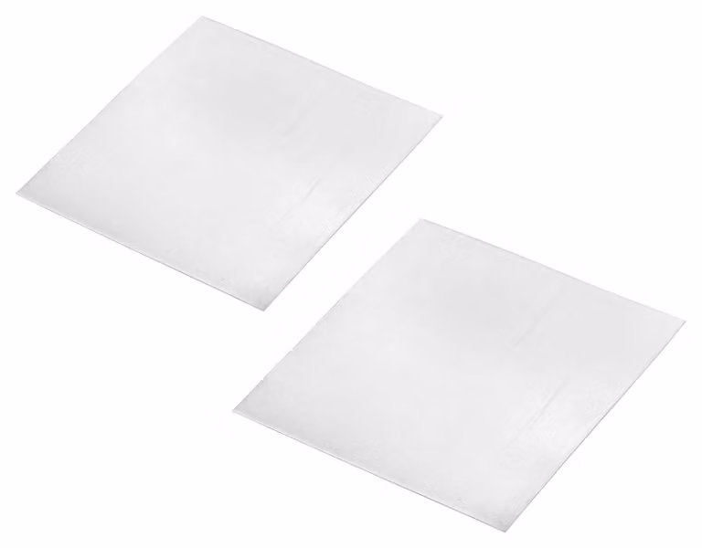 Confezione da 5 piastre di zinco, purezza 99,9%, dimensioni 0,5 x 100 x 100 mm