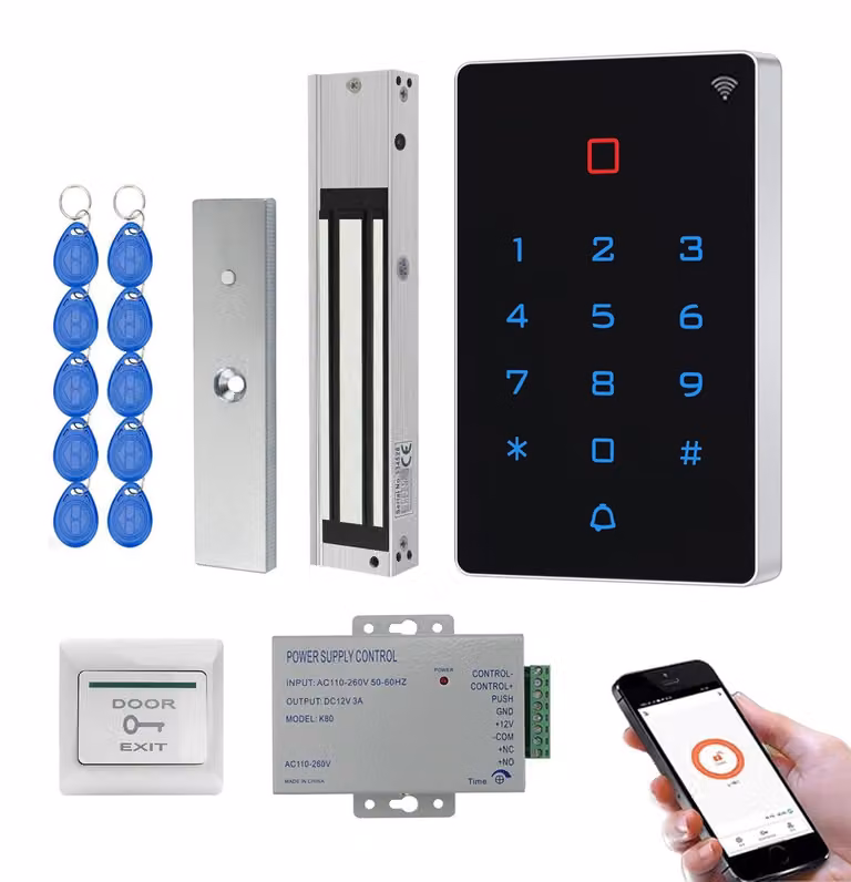 Kit di controllo accessi WiFi Tuya, RFID 125 kHz, serratura elettromagnetica da 280 kg