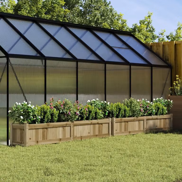 Set di 2 fioriere da giardino vidaXL in legno di pino impregnato marrone