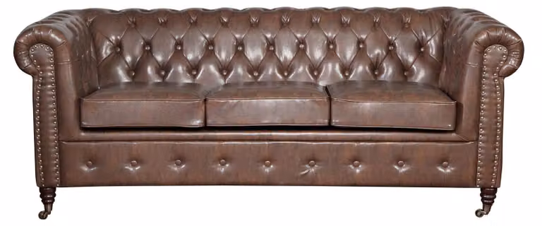 Chesterfield Sofagarnitur Sofa Couch Polster 3 2 Sitzer Leder Sofas
