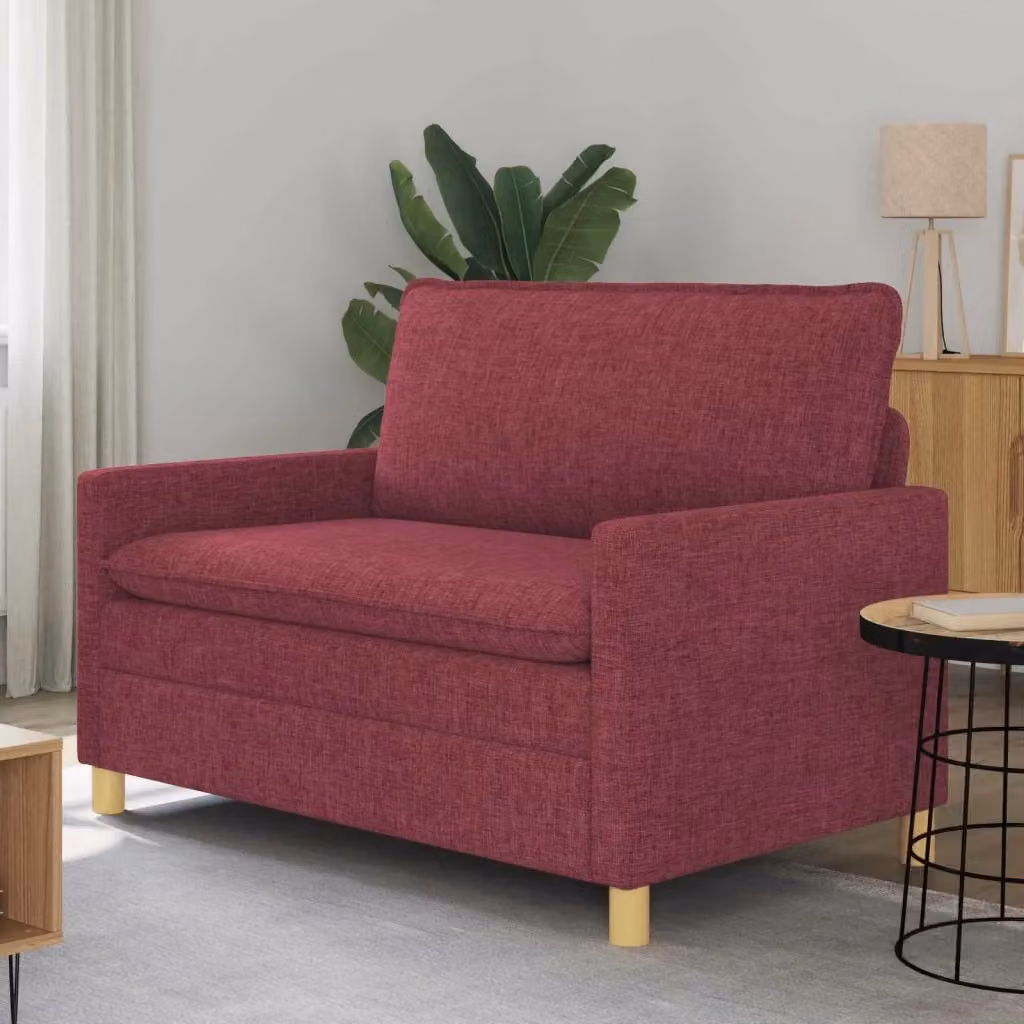 Divano da soggiorno Design In rosso con rivestimento in tessuto e coperture rimovibili – 2