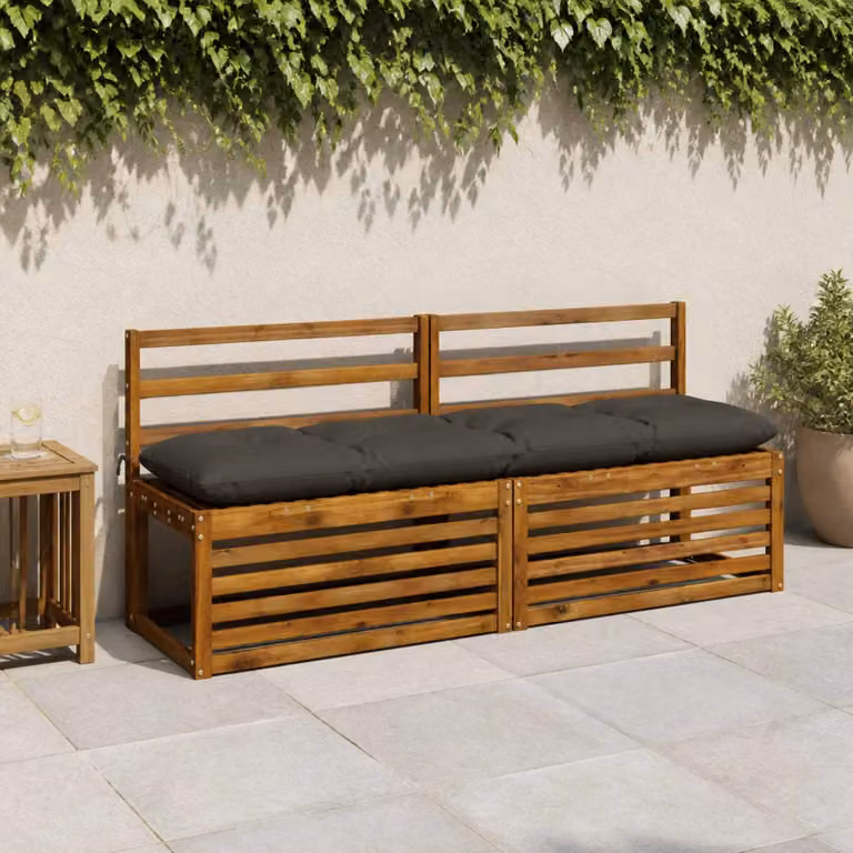 vidaXL Cuscini per Panchina VIANEN 2 pz 100% Poliestere Antracite
