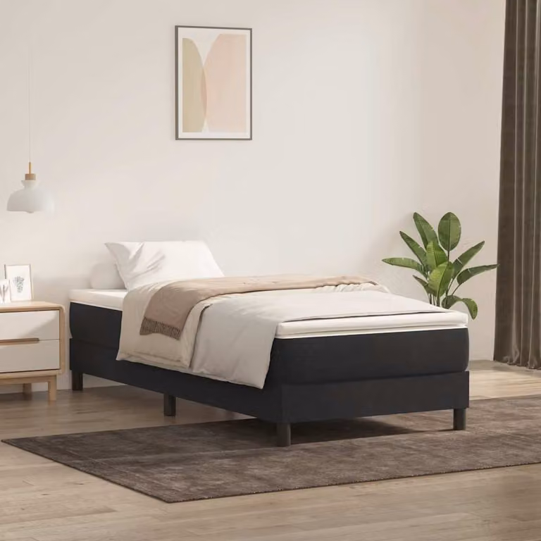 Maison Exclusive - Letto a Molle senza Materasso Nero 100x220 cm in Velluto