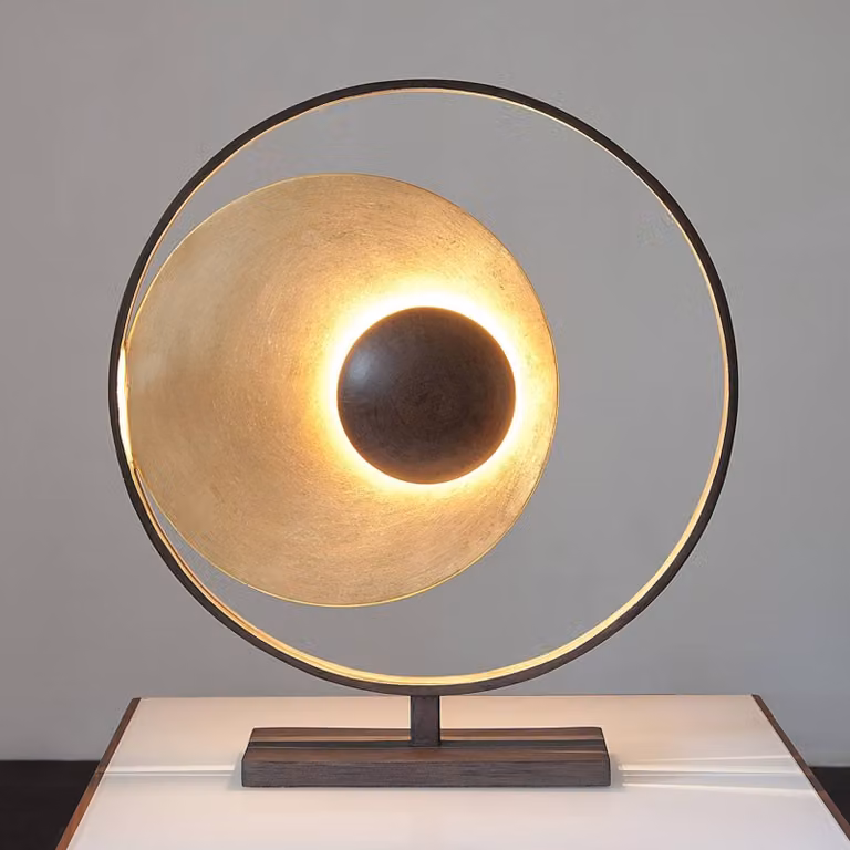 Holländer Lampada da tavolo di design Satellite, Marrone / Ruggine, Soggiorno / Sala da pranzo, Metallo, Design, Lampada da tavolo