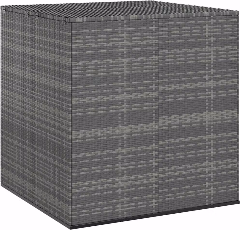 Contenitore da Giardino in Rattan PE 100x97,5x104 cm Grigio