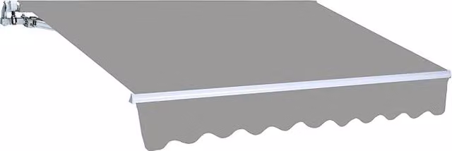 Tenda da sole a barra quadra GARDEN FRIEND in alluminio e poliestere, colore cenere, L: 200 cm, H: 250 cm