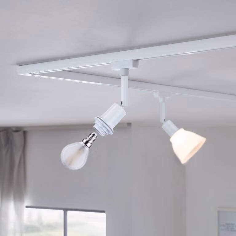 Paulmann URail Faretto DecoSystems Basic, bianco segnale, metallo dimmerabile, Bianco / Opale, Soggiorno / Sala da pranzo, Metallo, Moderno