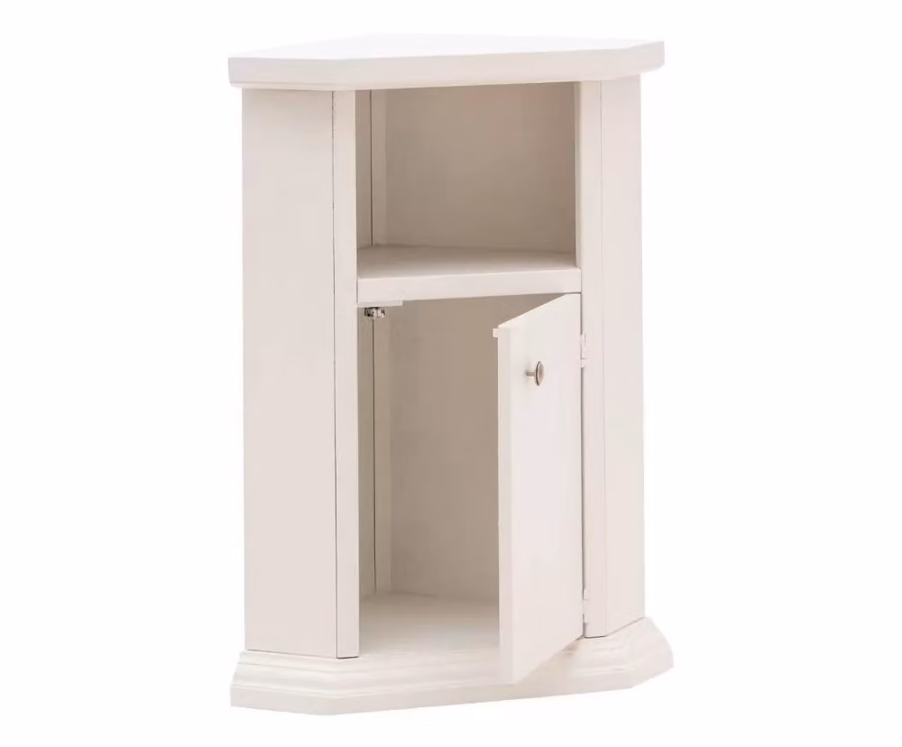 Mobile ad angolo in legno stile shabby chic bianco Mobili 2G L/P/H: 43 x 43 x 70 cm