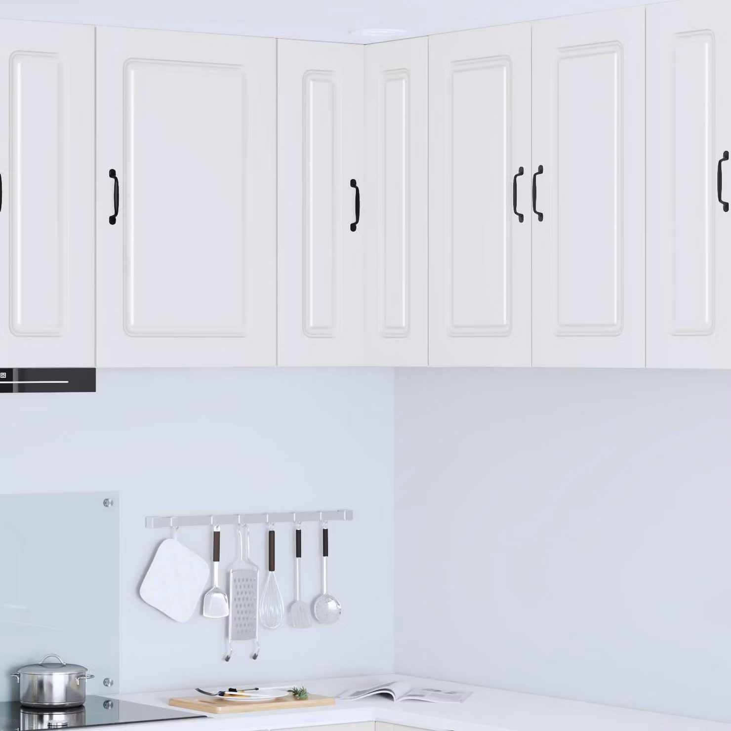 vidaXL Mobiletto da cucina Kalmar Bianco con ante a battente L/P/H: 57 x 57 x 80 cm