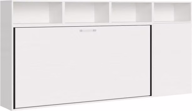 Letto a scomparsa singolo orizzontale Kando di Itamoby in bianco – 1